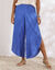Pantalon large, bas fendus (bleu)