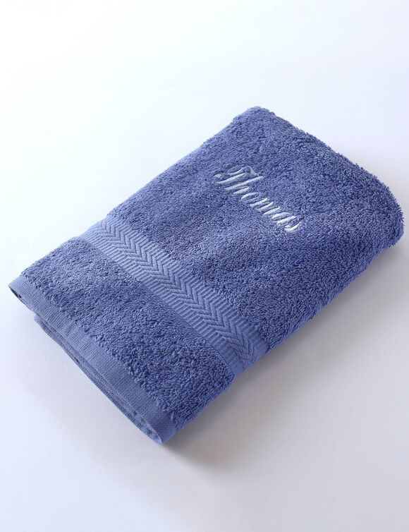 Collection serviettes de bain personnalis&eacute;es - confort moelleux 420 g/m&sup2; (bleu dur)
