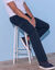 Pantalon cargo gabardine élastiqué (marine)