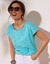 T-shirt imprimé minimaliste (turquoise)