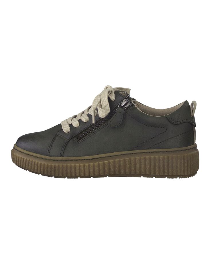 Baskets sneakers à lacets kaki - largeur confort (kaki) Baskets sneakers à lacets kaki - largeur confort (kaki)