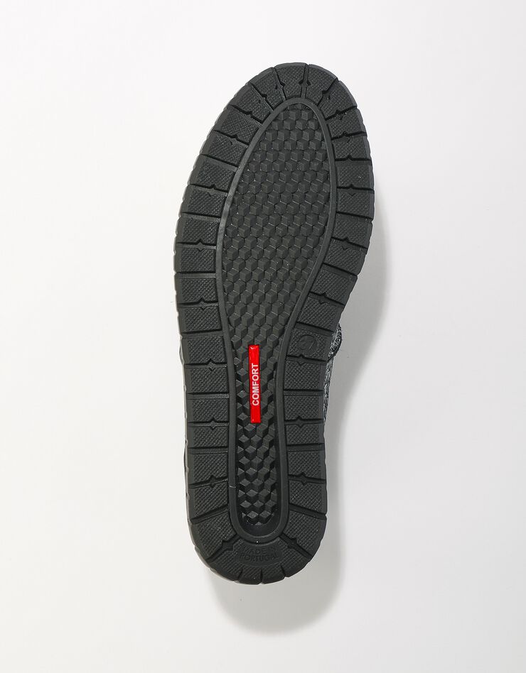 Baskets zippées bimatières en cuir (noir) Baskets zippées bimatières en cuir (noir)