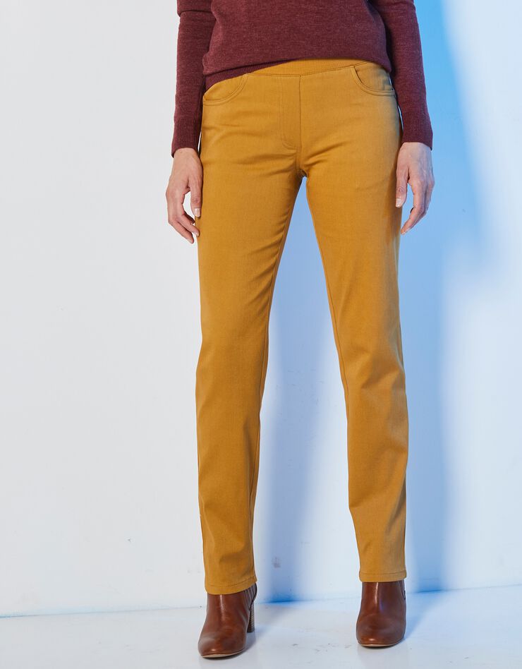 Pantalon coupe "boyfriend" ultra confort (curry) Pantalon coupe "boyfriend" ultra confort (curry)