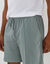 Bermuda en piqu&eacute; de coton (vert gris&eacute;)