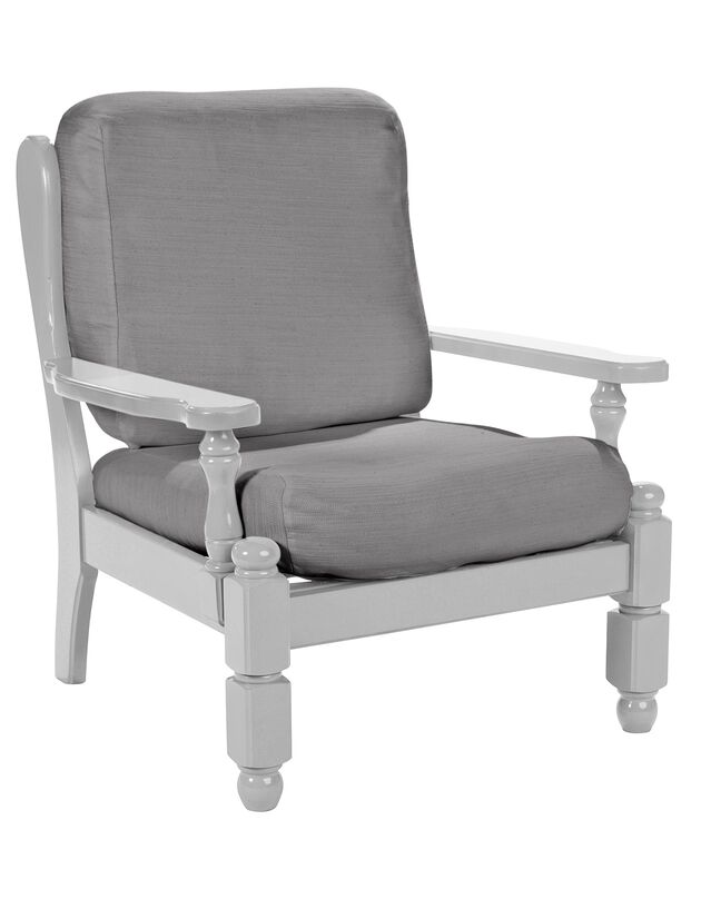 Housse extensible unie spéciale fauteuil rustique (gris perle)