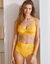 Gainette microfibre et guipure Rima - lot de 2 (jaune)
