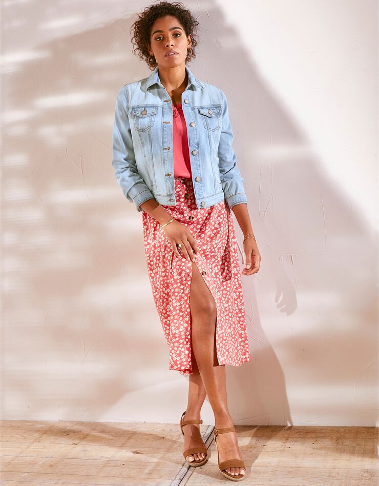 Veste boutonnée en jean (bleached)