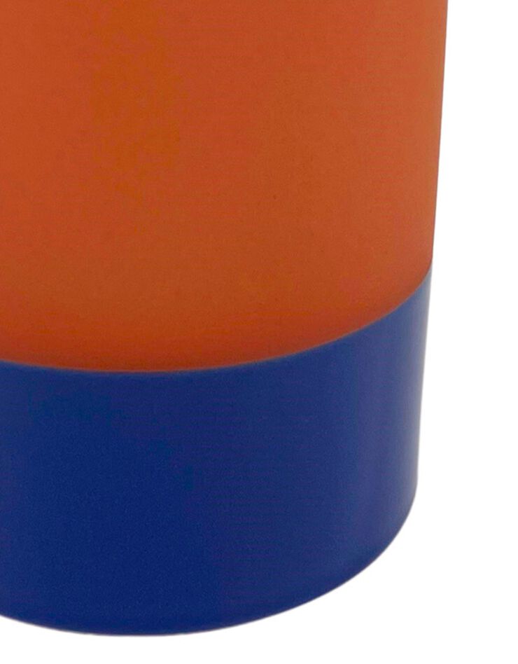 Vase cylindrique en céramique, bicolore - hauteur 17 cm (bleu)