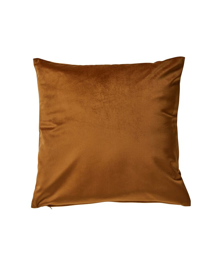 Housse coussin en velours uni - lot de 2 (beige)