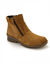 Boots zippées cuir extensible (marron)