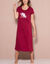 Chemise de nuit longue à manches courtes imprimé koala (cerise)