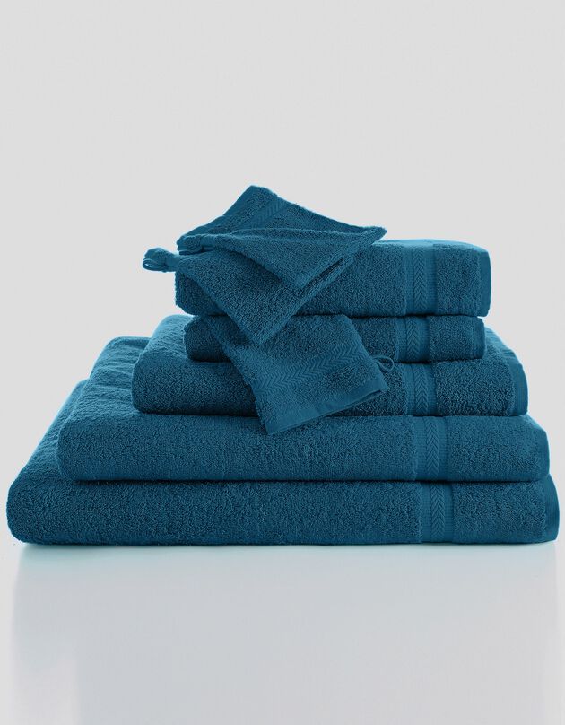 Eponge unie 420 g/m2 confort moelleux (bleu paon)