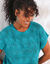 Pull maille crochet, uni (turquoise)