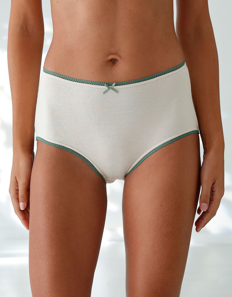 Culotte coton forme maxi imprimé motifs « étoiles » assortis – Lot de 4 (sable / vert) Culotte coton forme maxi imprimé motifs « étoiles » assortis – Lot de 4 (sable / vert)