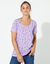 T-shirt imprimé "lettres" (parme / violet)