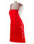 Tablier bavette uni, brodé "Le chef en cuisine" (rouge)