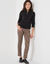 Pull col montant zippé, maille torsadée (noir)
