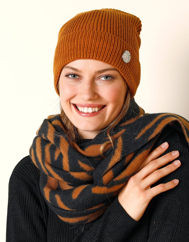 Bonnet bouton bijou (caramel) Bonnet bouton bijou (caramel)