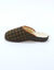 Mules homme fourrées, motif carreaux (kaki)