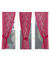 Rideau guipure - triptyque (framboise)