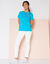 T-shirt manches courtes imprimé papillon (turquoise)