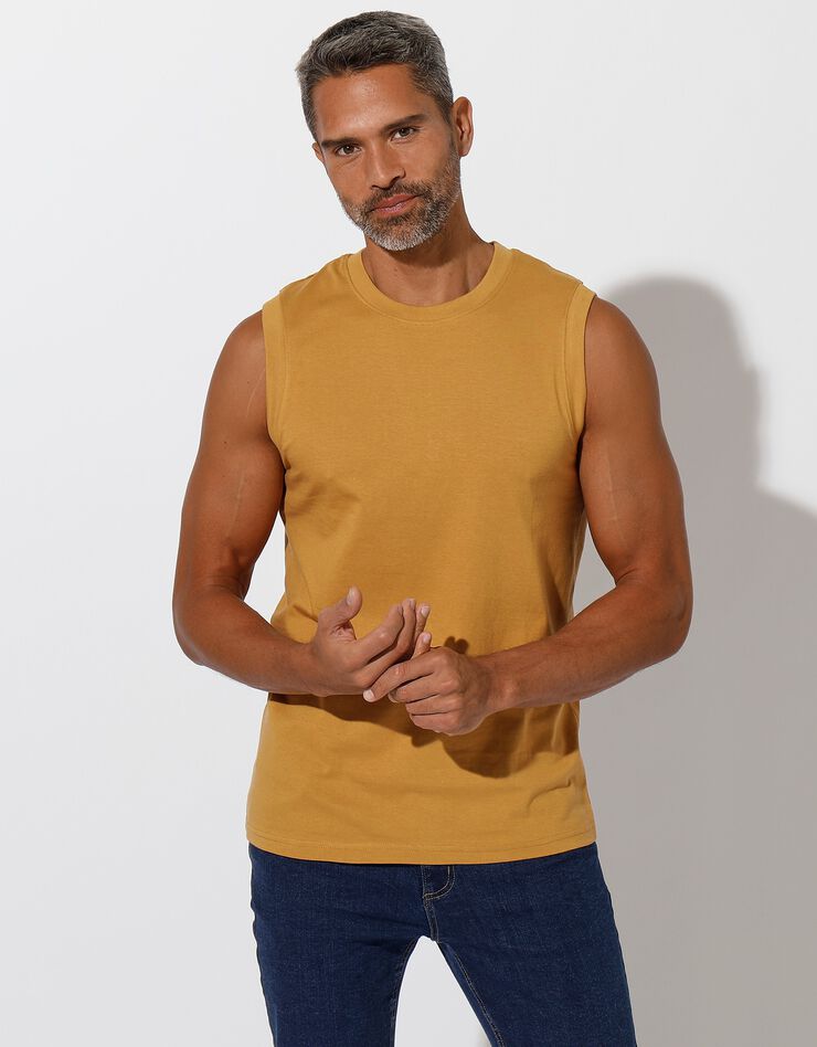 T-shirt col rond sans manches - lot de 3 (orange + vert + jaune) T-shirt col rond sans manches - lot de 3 (orange + vert + jaune)