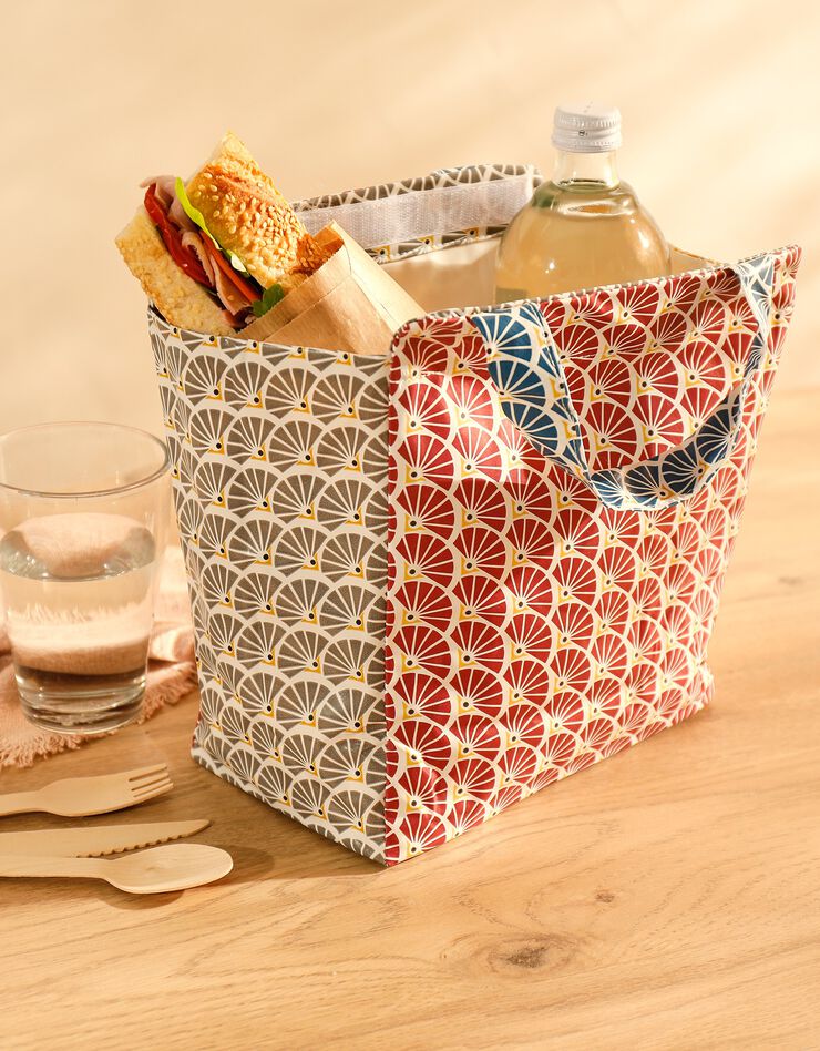 Lunch bag imperméable imprimé - collection upcycling (multicolore) Lunch bag imperméable imprimé - collection upcycling (multicolore)