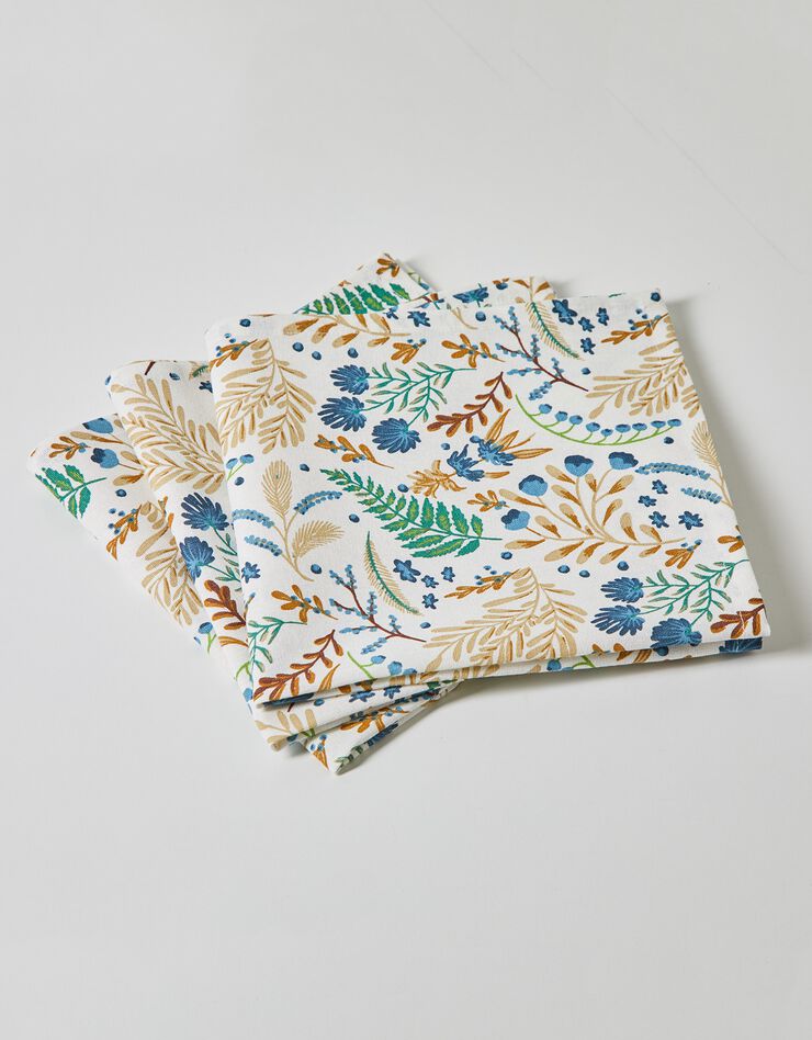 Nappe imprimée forêt enchantée (blanc / vert)