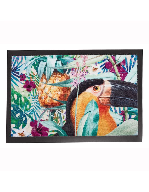 Tapis anti-poussière imprimé toucan (multicolore)
