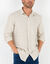 Chemise coton lin manches longues boutonn&eacute;e (gr&egrave;ge)