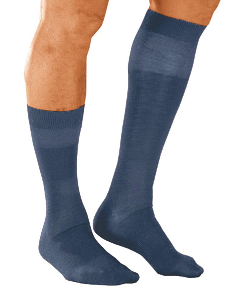 Chaussettes fil d'Ecosse effet massant - lot de 2 paires (bleu)