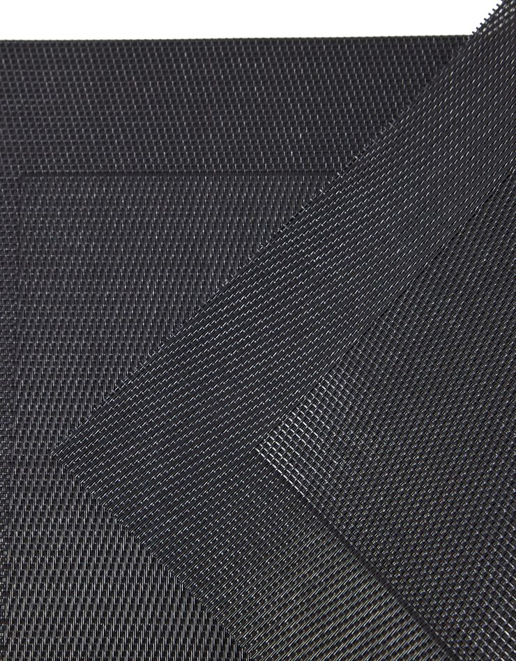 Lot de 4 sets de table - vinyle tressé (anthracite)