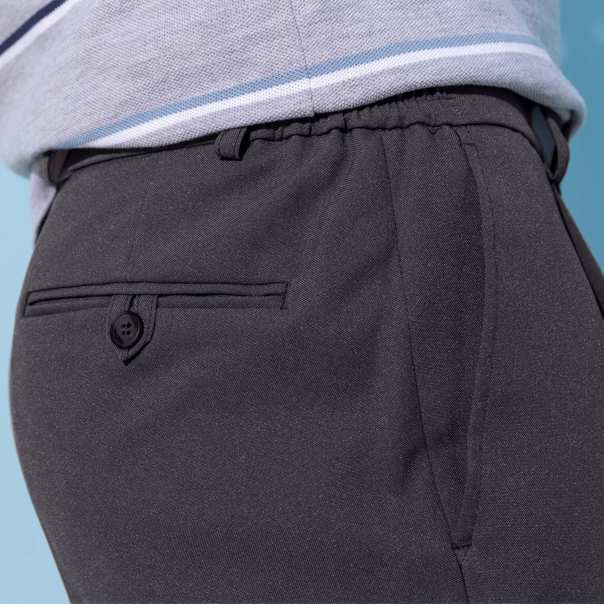 Pantalon à Pinces Satiné Gris High Use Ex-Girbaud Taille 34 - Neuf Avec étiquettes
