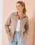 Chemise boutonnée unie, gaze de coton (taupe clair)