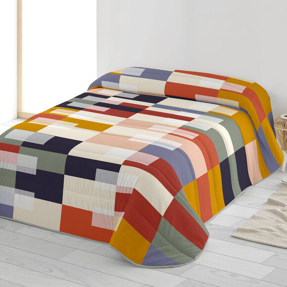 Couette microfibre imprim&eacute;e Rozko 200g/m2 (blanc / rouge)