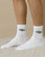 Mi-chaussettes sport - lot de 3 paires (blanc)