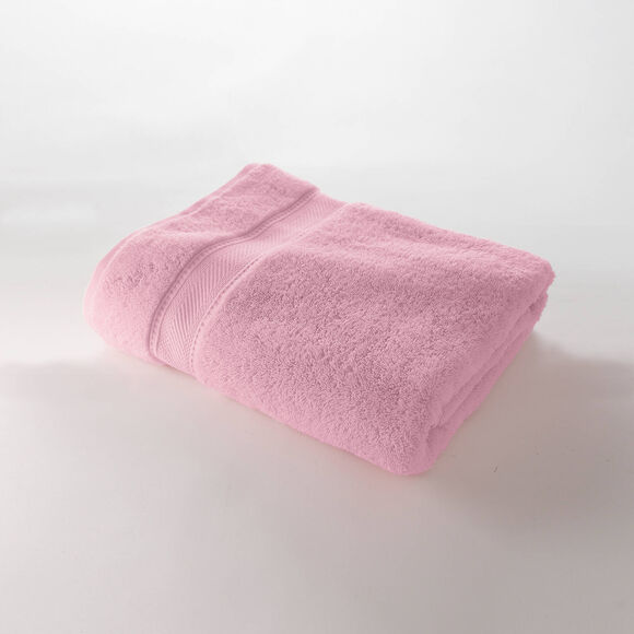 Collection serviettes de bain unies 540g/m2 confort luxe  (rose poudré)
