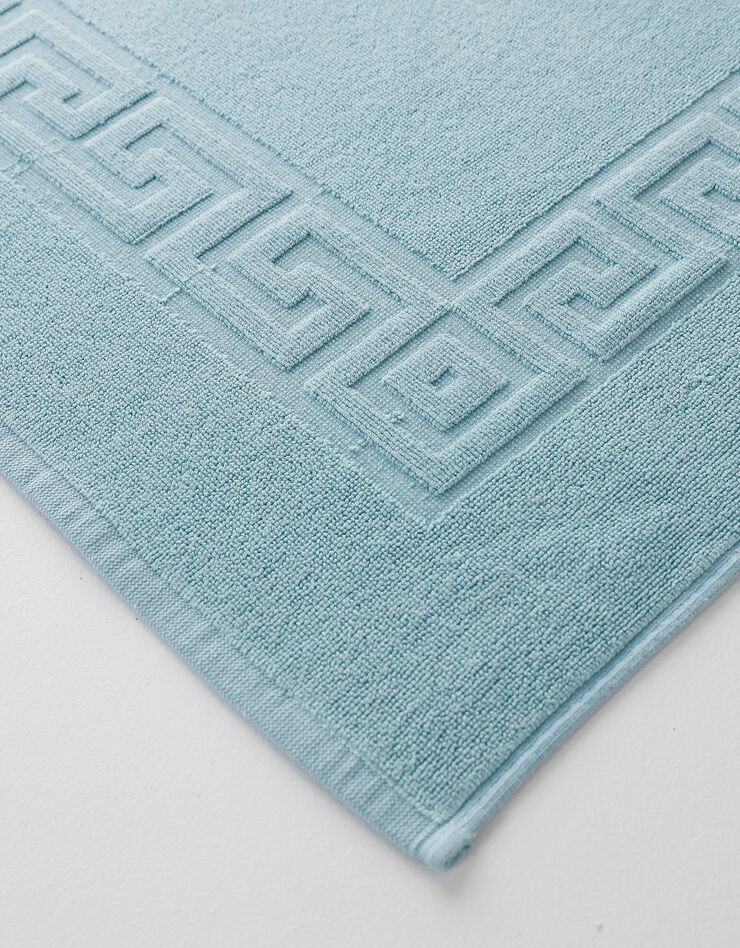 Tapis de bain éponge liteau motif frise grecque (vert d'eau) Tapis de bain éponge liteau motif frise grecque (vert d'eau)