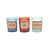 Coffret de 6 bougies parfumées (blanc/bleu/corail)