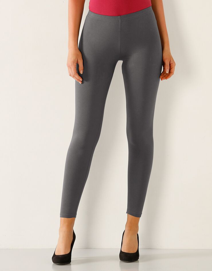 Legging taille élastiquée - lot de 2 (anthracite / noir) Legging taille élastiquée - lot de 2 (anthracite / noir)