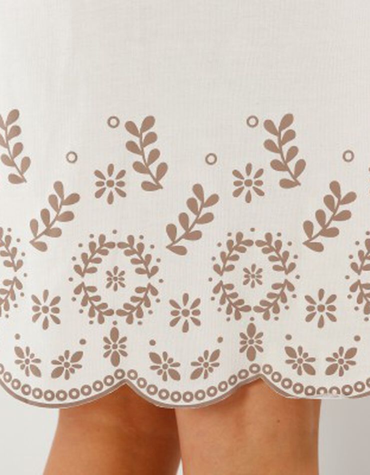 Robe imprimée coton modal (écru / sable) Robe imprimée coton modal (écru / sable)