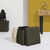 Coffre-pouf pliable, revêtement texturé (kaki)