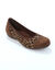 Ballerines compens&eacute;es avec empi&egrave;cements extensibles (marron)