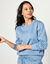 Sweat molleton uni (bleu jean)