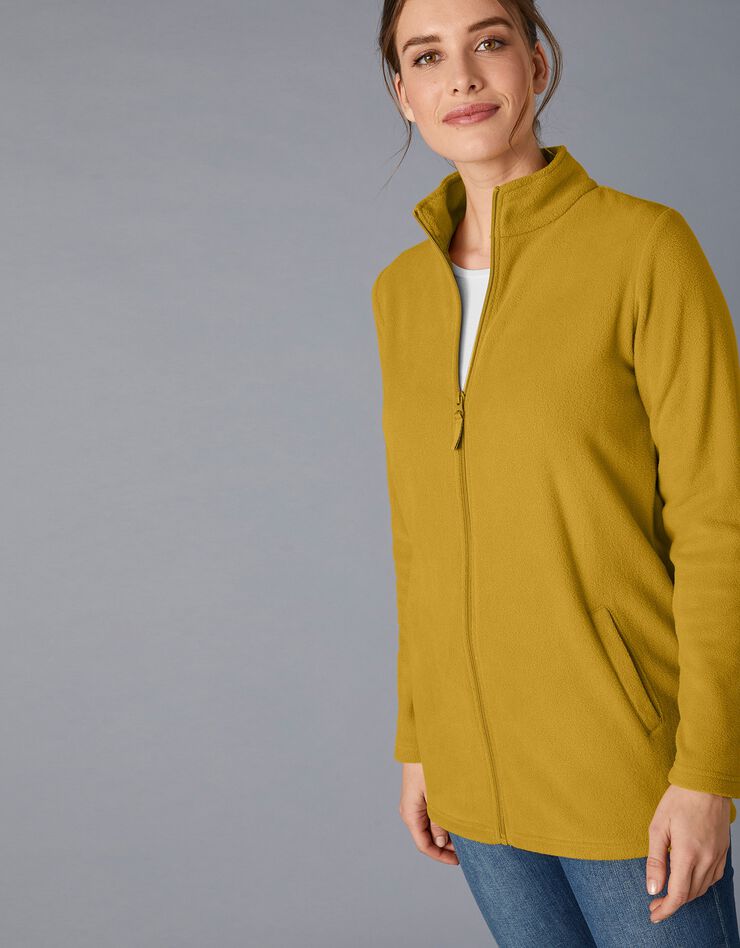 Veste polaire zippée manches longues (miel) Veste polaire zippée manches longues (miel)