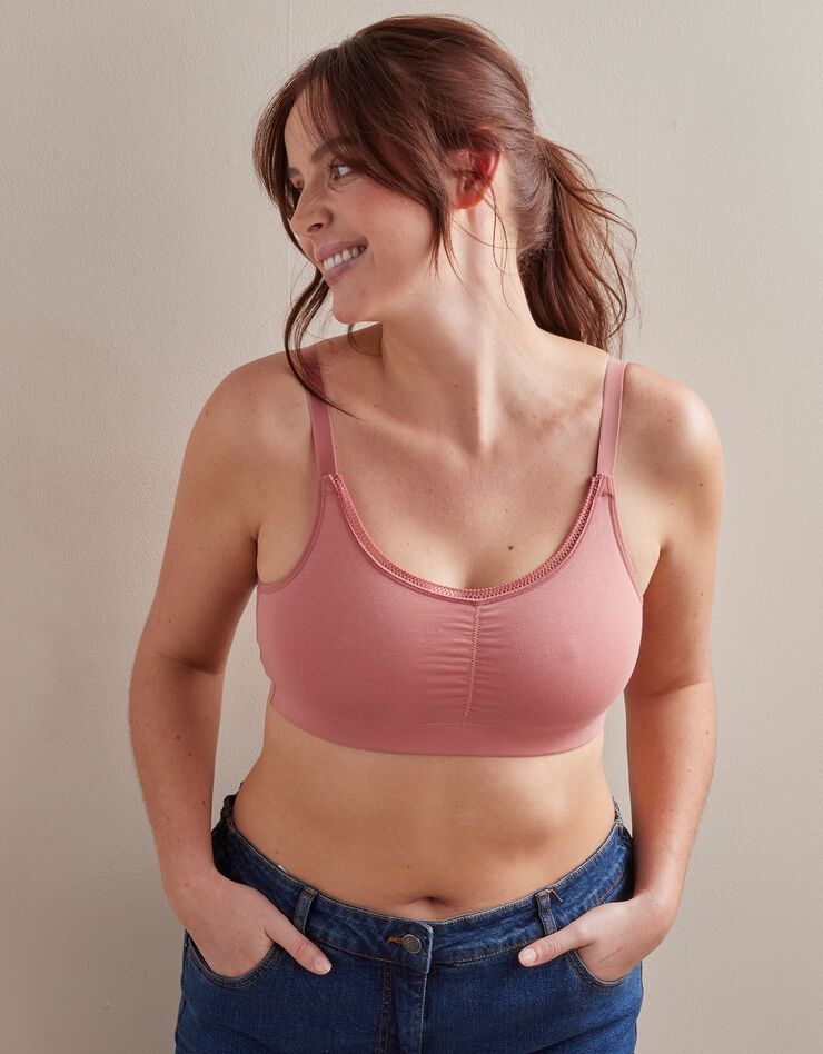 Brassière coques amovibles, sans armatures (bois de rose) Brassière coques amovibles, sans armatures (bois de rose)