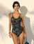 Maillot de bain 1 pièce Jibacoa dos croisé, brassière intégrée (noir)