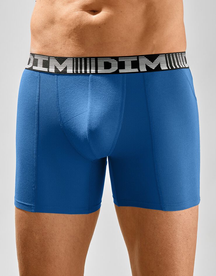 Boxer long 3D Flex Air coupe short - lot de 2 (bleu + blanc) Boxer long 3D Flex Air coupe short - lot de 2 (bleu + blanc)