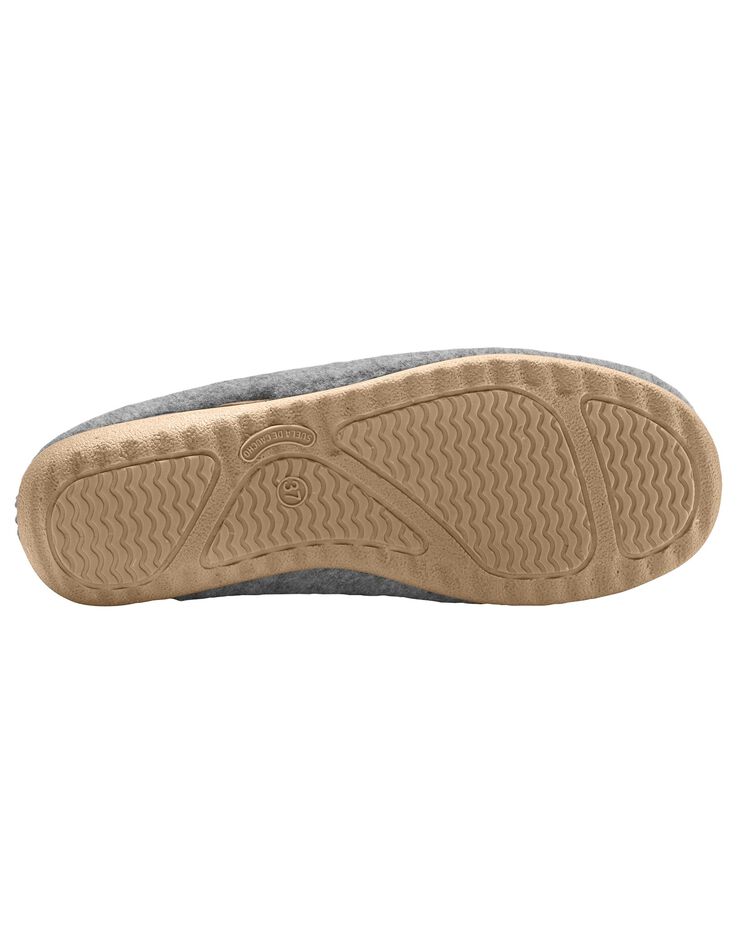 Ballerines feutrine avec fleur appliquée (gris chiné) Ballerines feutrine avec fleur appliquée (gris chiné)