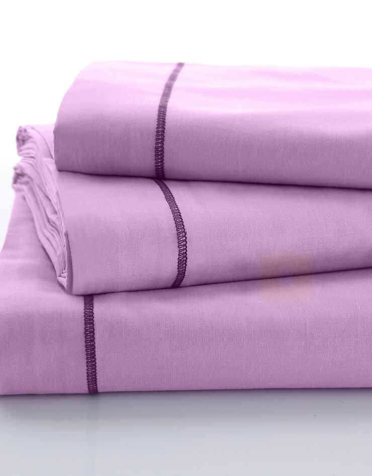Linge de lit uni polyester-coton Colombine (lavande)